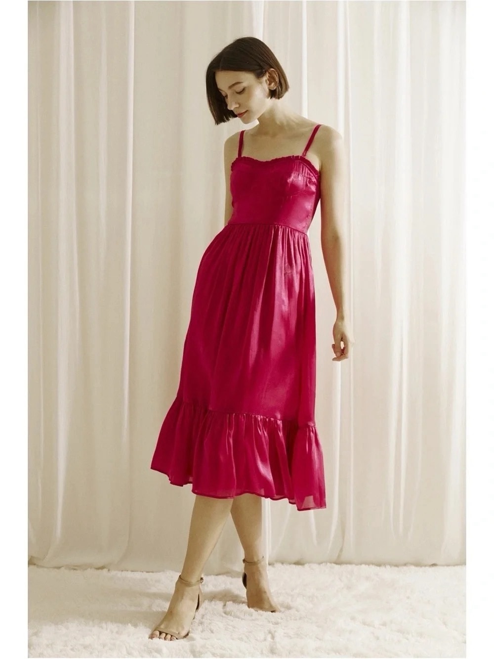 Anthropologie Storia Fuchsia Dress